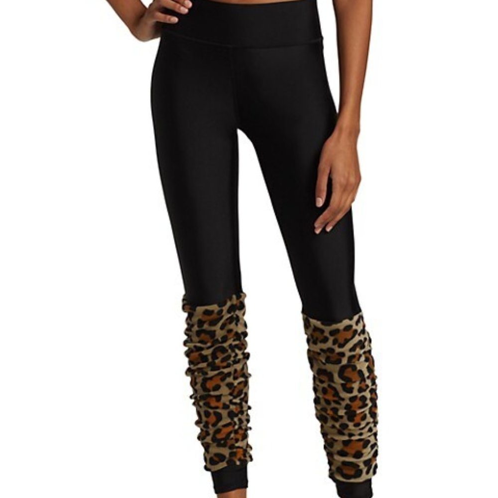 Terez Leopard Print Leg Warmer Leggings